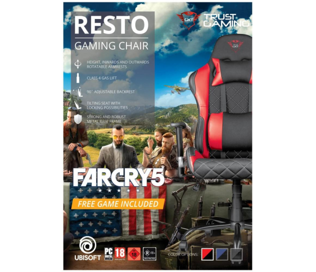 Trust GXT 707R Resto Gaming (Czarno-Czerwony) - 451217 - zdjęcie 6